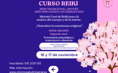 Curso de Reiki Tradicional Japonés. Nivel Okuden. Segundo nivel