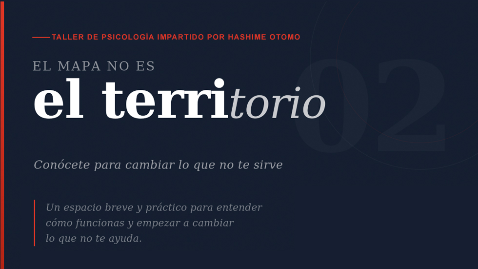 Taller de Psicología. El mapa no es el territorio.